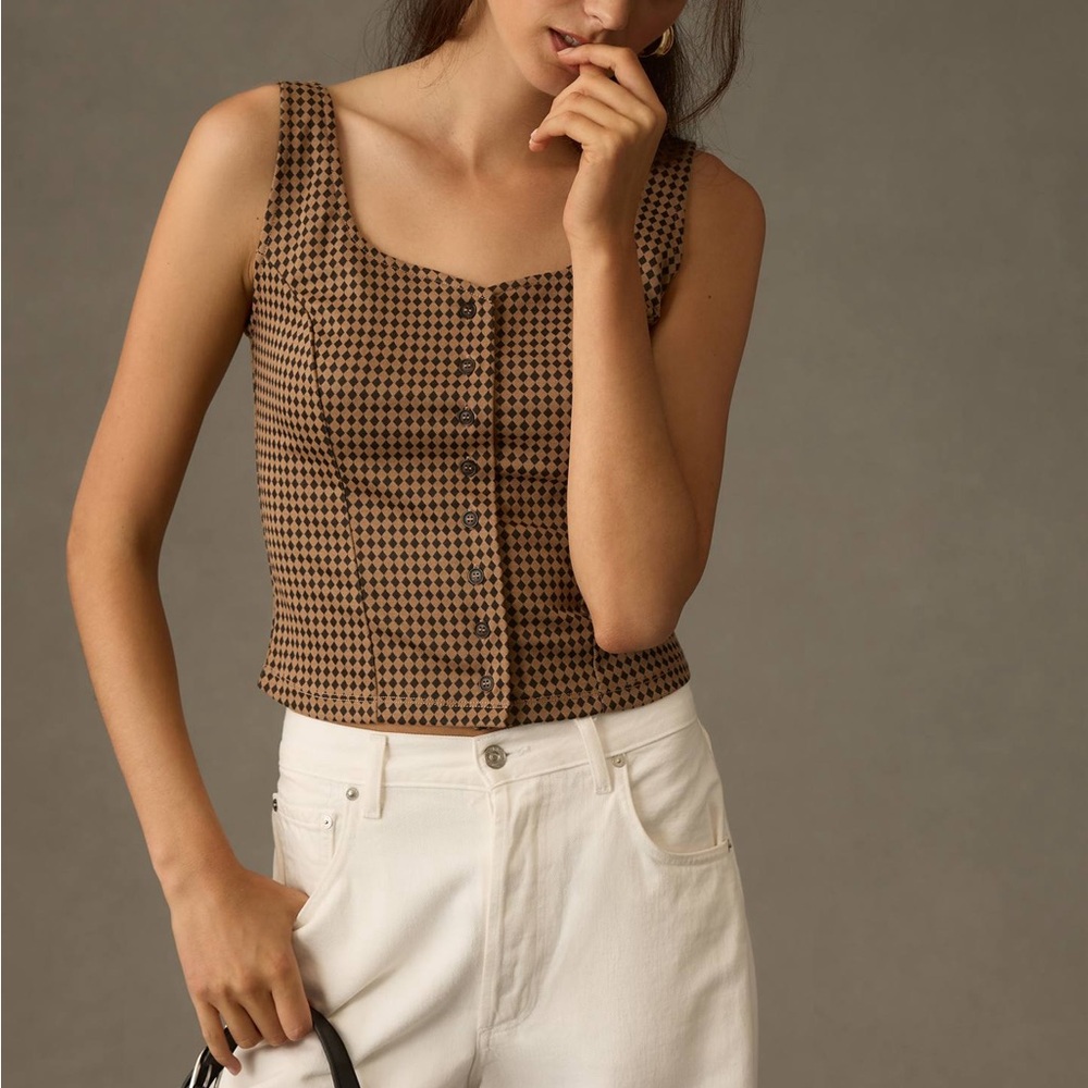 Maeve Jacquard Bustier Top